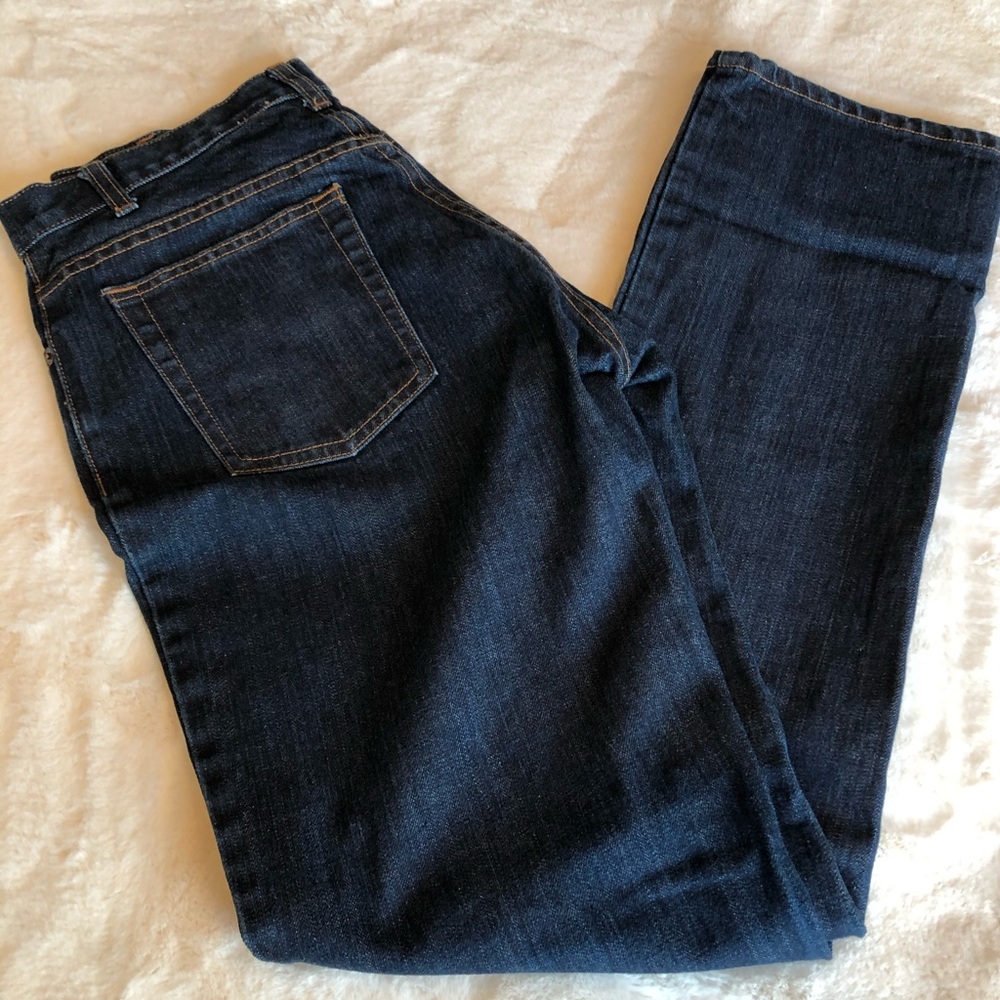 JCrew classic button-fly jeans dark wash EUC Tall